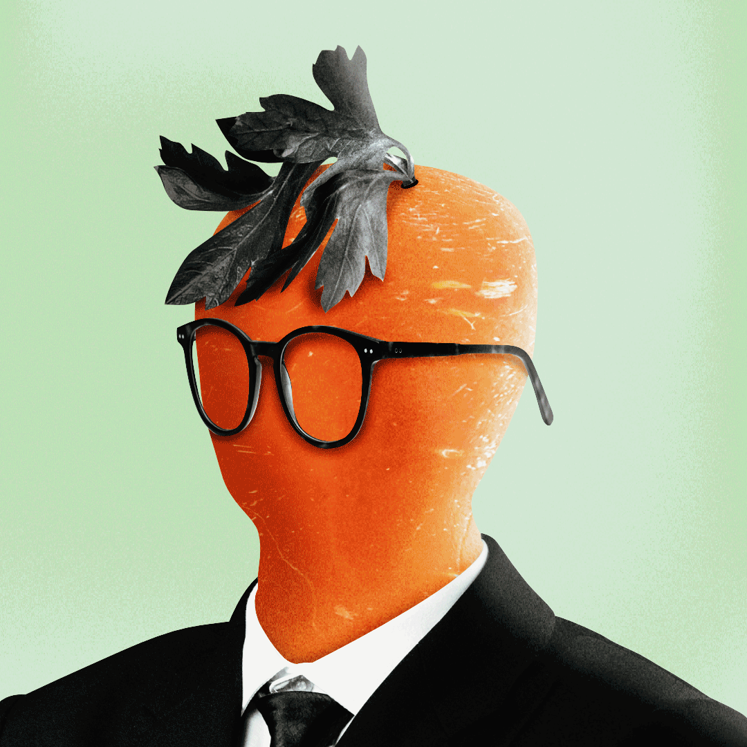 I was watching a video on Adobe's channel about editorial illustration with Kyle T. Webster, where he sketched out 3 concepts for a fictional article about whether carrots really bring benefits to vision. I thought it would be fun to bring these images to life in a collage-style.